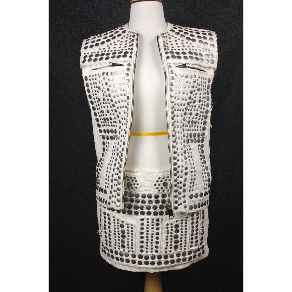 H&M Spring 2013 21st Century Bohemia Studded Vest Skirt Set Womens 8‎